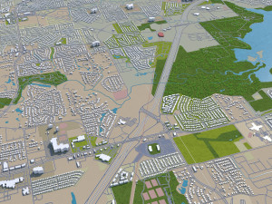 grand prairie city texas usa 50km 3D Model