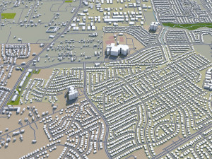 grand prairie city texas usa 50km 3D Model