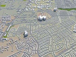 grand prairie city texas usa 50km 3D Model