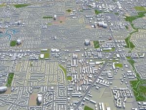 grand prairie city texas usa 50km 3D Model