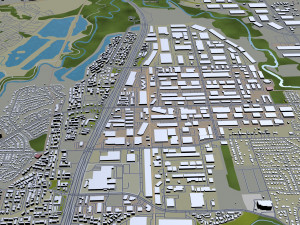 grand prairie city texas usa 50km 3D Model