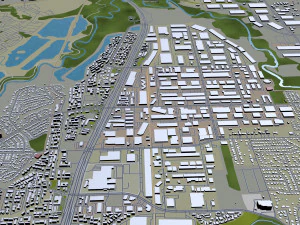 grand prairie city texas usa 50km 3D Model