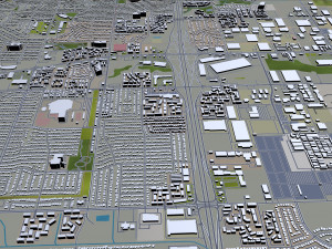 grand prairie city texas usa 50km 3D Model