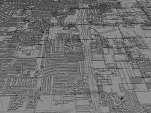 grand prairie city texas usa 50km 3D Model