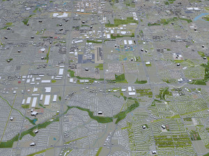 grand prairie city texas usa 50km 3D Model