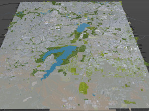 grand prairie city texas usa 50km 3D Model