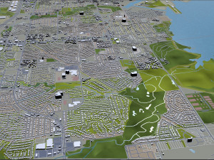 grand prairie city texas usa 50km 3D Model