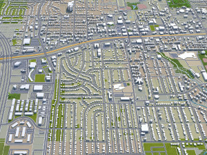 grand prairie city texas usa 50km 3D Model