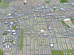 grand prairie city texas usa 50km 3D Model