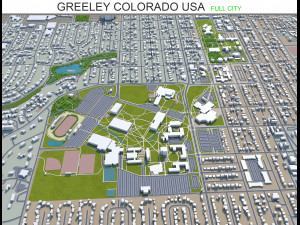 greeley city colorado usa 40km Modello 3D