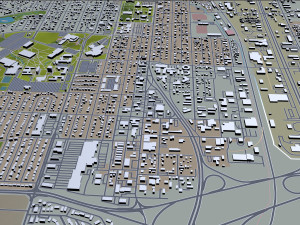 greeley city colorado usa 40km 3D मॉडल