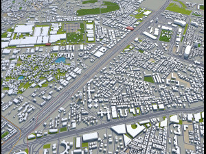 gurugram city india 40km 3D Model
