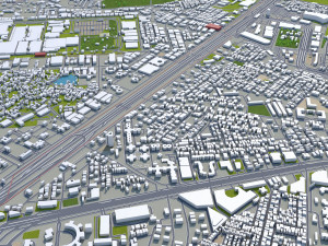 gurugram city india 40km 3D Model