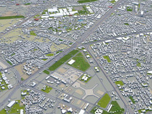 gurugram city india 40km 3D Model