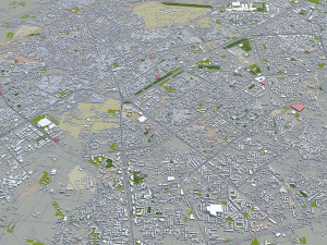 gurugram city india 40km 3D Model