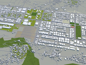 gurugram city india 40km 3D Model