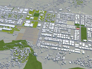gurugram city india 40km 3D Model