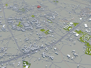 gurugram city india 40km 3D Model