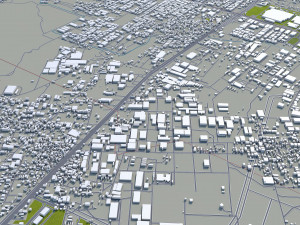 gurugram city india 40km 3D Model