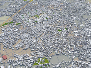 gurugram city india 40km 3D Model