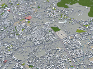gurugram city india 40km 3D Model