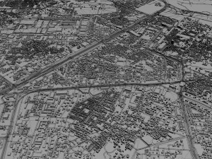 gurugram city india 40km 3D Model