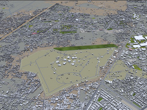 gurugram city india 40km 3D Model