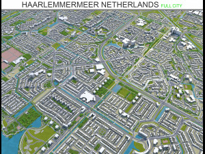 haarlemmermeer city netherlands 40km 3D 모델