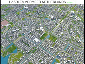 haarlemmermeer city netherlands 40km 3D Model