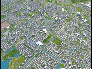 haarlemmermeer city netherlands 40km 3D Model