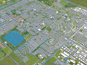 haarlemmermeer city netherlands 40km 3D Model
