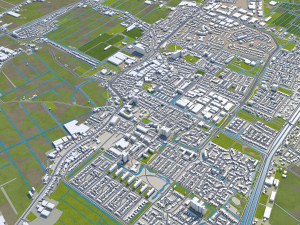 haarlemmermeer city netherlands 40km 3D Model