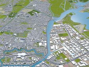 haarlemmermeer city netherlands 40km 3D Model