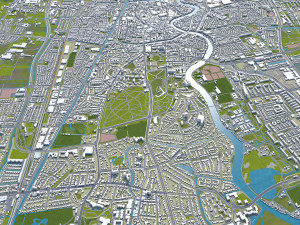 haarlemmermeer city netherlands 40km 3D Model