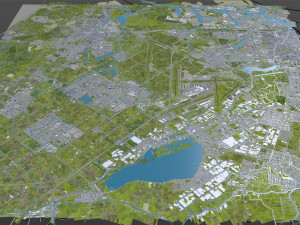 haarlemmermeer city netherlands 40km 3D Model