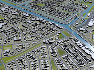 haarlemmermeer city netherlands 40km 3D Model