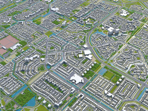 haarlemmermeer city netherlands 40km 3D Model