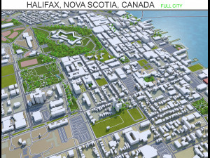 halifax city nova scotia canada 50km 3Dモデル