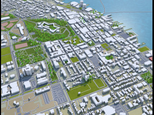 halifax city nova scotia canada 50km Model 3D