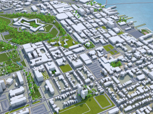halifax city nova scotia canada 50km Model 3D