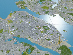 halifax city nova scotia canada 50km Model 3D