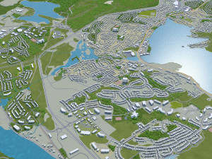 halifax city nova scotia canada 50km Model 3D