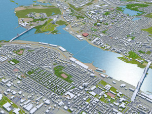 halifax city nova scotia canada 50km Model 3D
