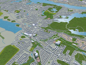 halifax city nova scotia canada 50km Model 3D