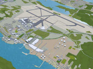 halifax city nova scotia canada 50km Model 3D