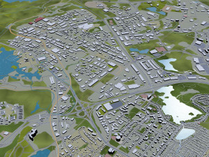 halifax city nova scotia canada 50km Model 3D