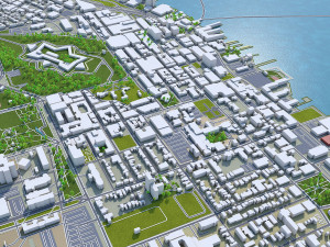 halifax city nova scotia canada 50km Model 3D