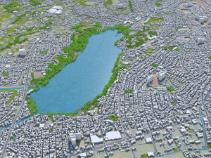 हमामात्सु शहर शिज़ुओका जापान 90 किमी 3D मॉडल