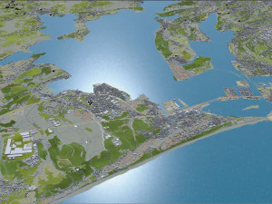हमामात्सु शहर शिज़ुओका जापान 90 किमी 3D मॉडल