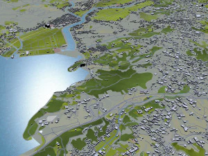 हमामात्सु शहर शिज़ुओका जापान 90 किमी 3D मॉडल